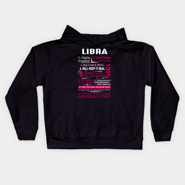 LIBRA ZODIAC Kids Hoodie by BTTEES